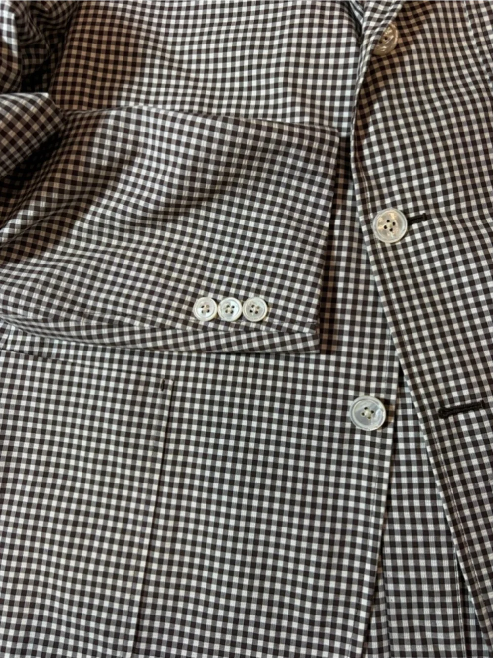 Brooks Brothers Black Fleece Thom Browne Gingham Cotton Silk Blazer BB2